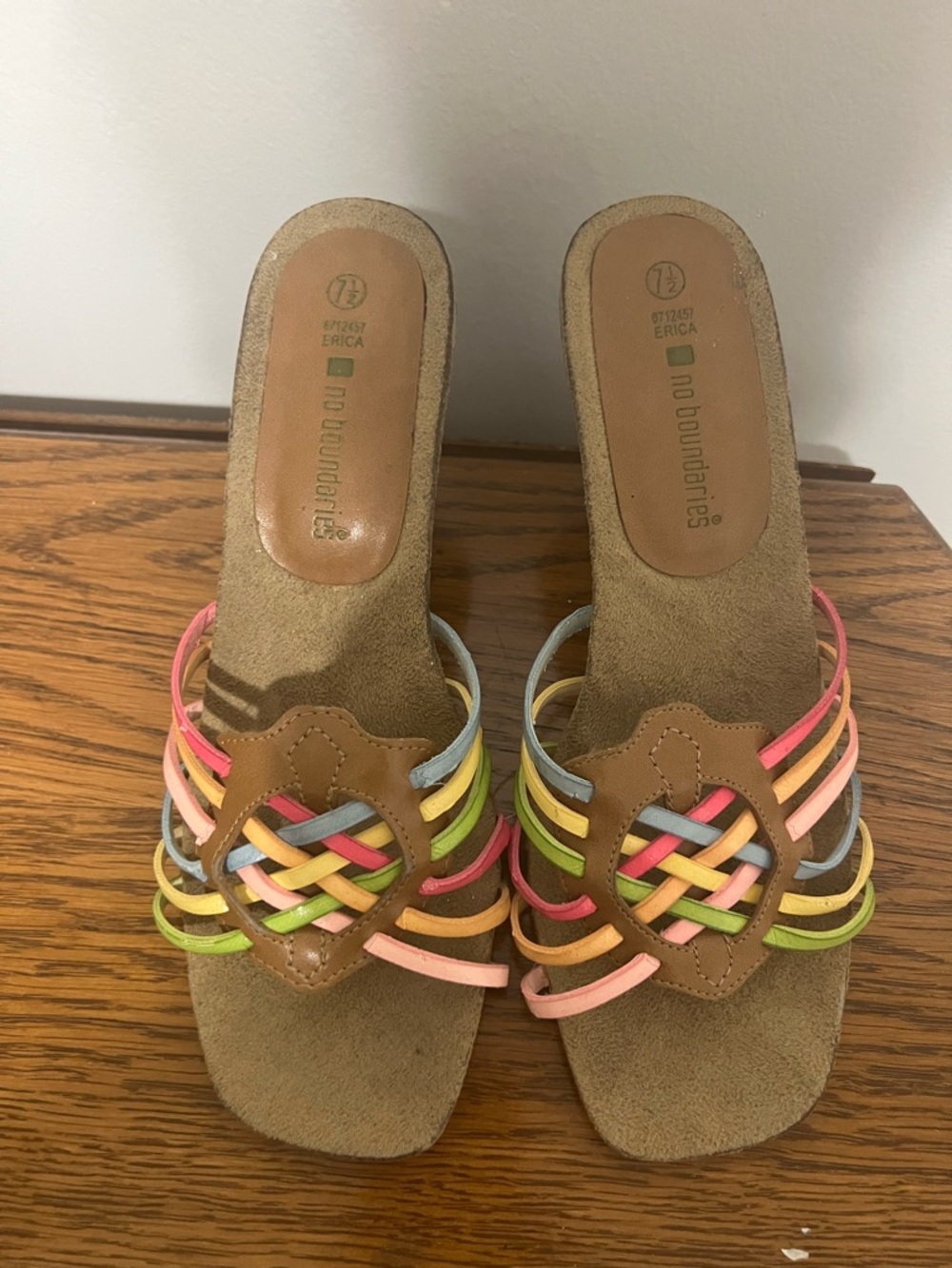 Y2K No Boundaries Erica Multicolor Braided Slide Sandals - Women